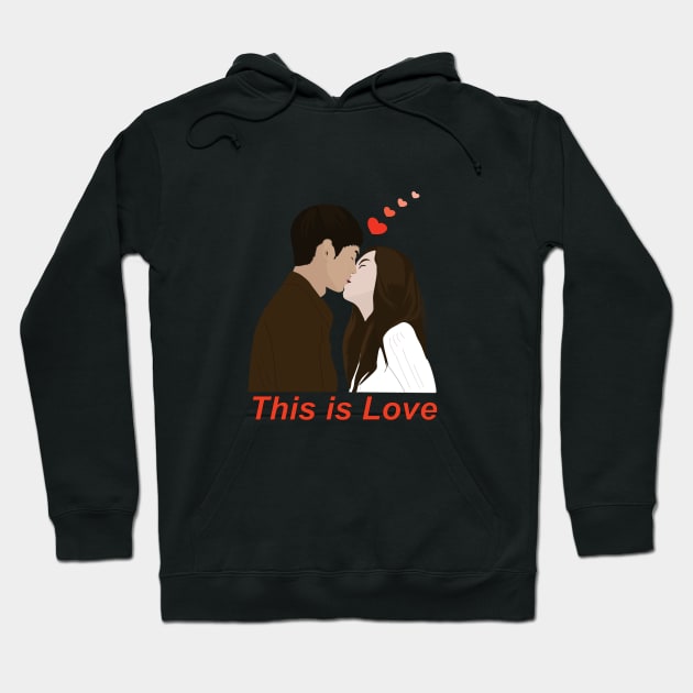 Man and woman kissing Hoodie by GiCapgraphics